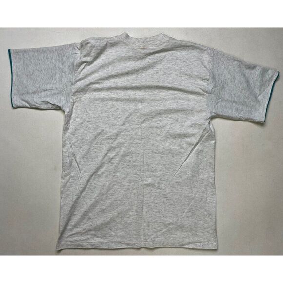 VINTAGE Top Tee Blank T-shirt Men Large USA 80s 90s Single Stitch - Picture 6 of 9